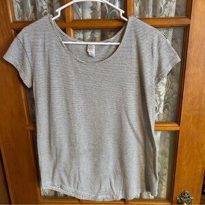 NWOT Alternative Black and White Striped Women's Tee